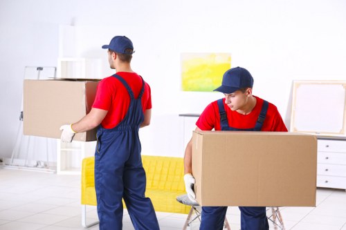 Professional packing materials prepared for a Highgate home move