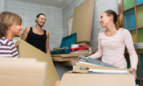 Removal van preparing for a house move in Highgate