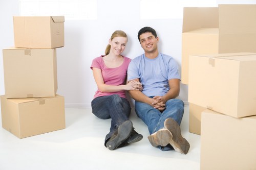 Household items packed for mobile self storage in Highgate