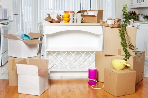 Fragile items prepared for a small removal service in Highgate
