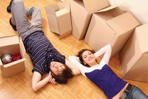 Secure student storage unit in Highgate with packed boxes